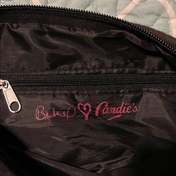 Candie’s Plaid Pink and Black Women's Shoulder Bag with Chains - Picture 4 of 6